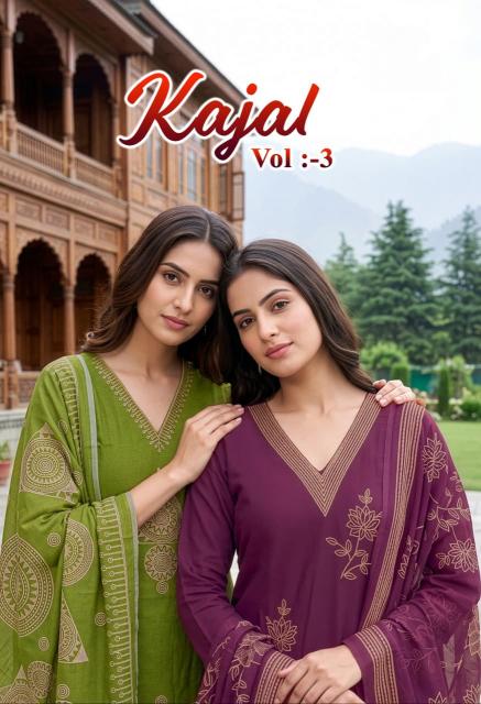 Desi kudi kajal 3 kurti manufacturer in surat
